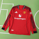 Manchester United Player 2025/26 Home Jersey - Long Sleeve