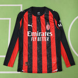 AC Milan 2025/26 Home Jersey - Player Version - Long Sleeve