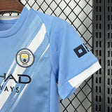 Manchester City 2025/26 Home Kids Kit Jersey