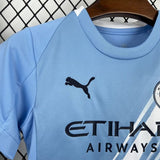 Manchester City 2025/26 Home Kids Kit Jersey