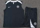 Chelsea Kit Black Jersey + Shorts - Sleeveless 2025/26