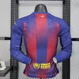 Barcelona 2025/26 Home Jersey - Player Version - Long Sleeve