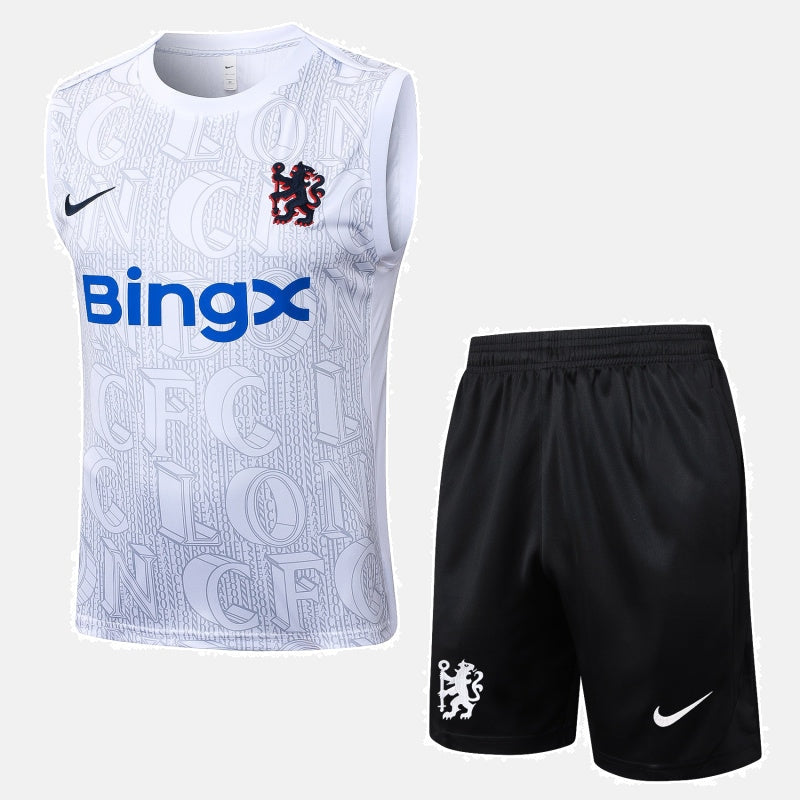 Chelsea Kit Pre-Match Jersey + Shorts - Sleeveless 2025/26