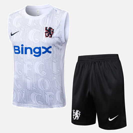Chelsea Kit Pre-Match Jersey + Shorts - Sleeveless 2025/26
