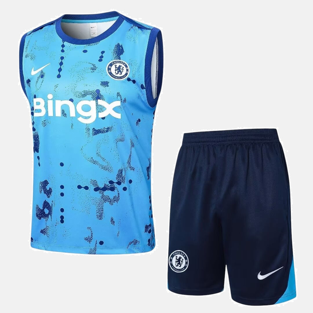Chelsea Kit Training IV Jersey + Shorts - Sleeveless