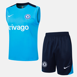 Chelsea Kit Training Jersey + Shorts - Sleeveless