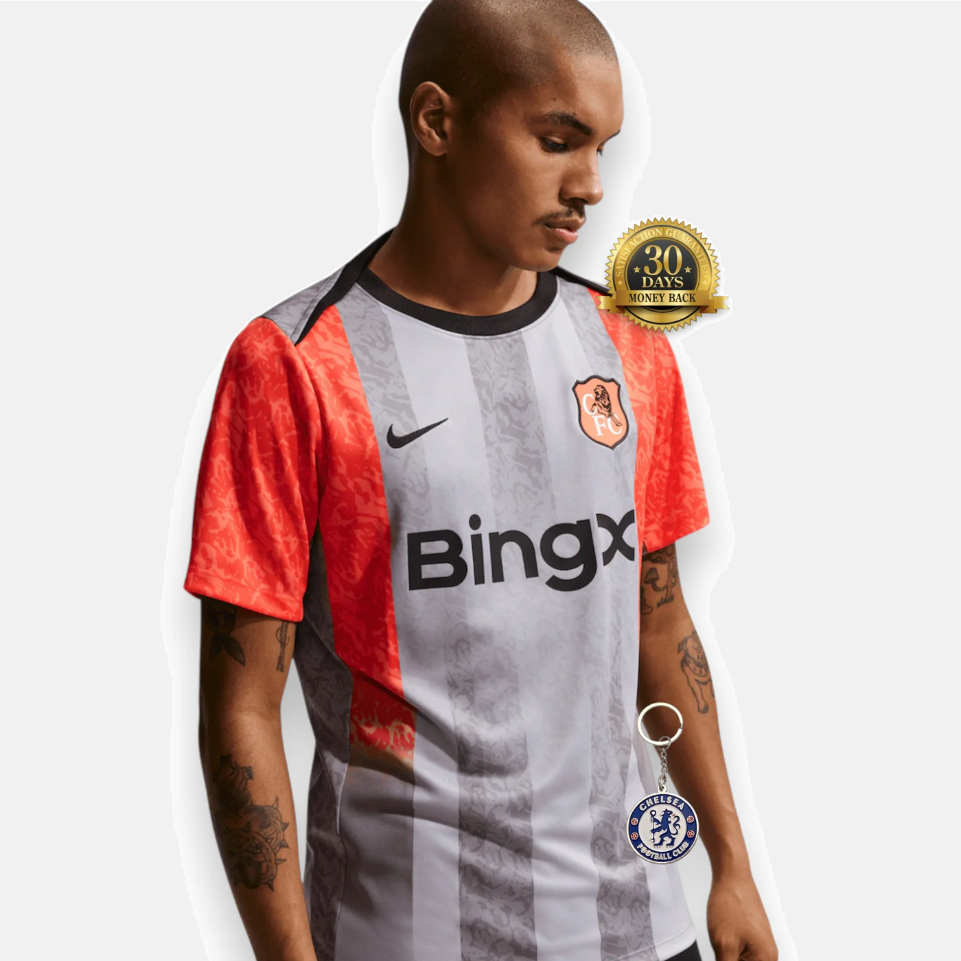 Chelsea Nike Pre-Match Top Jersey - Grey