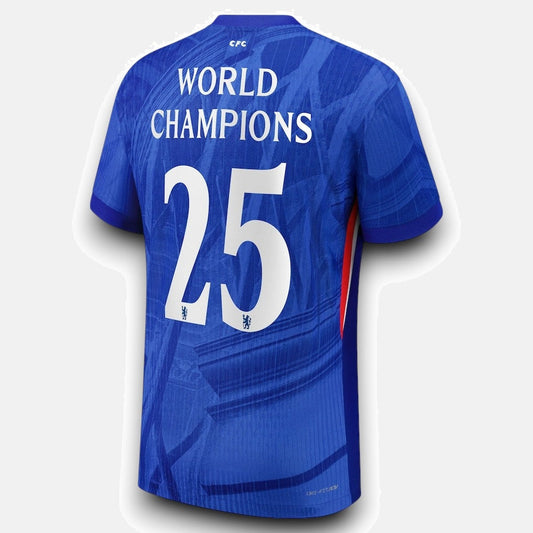 Chelsea 2025/26 Home Jersey - Player Version with World Champions 25 printing