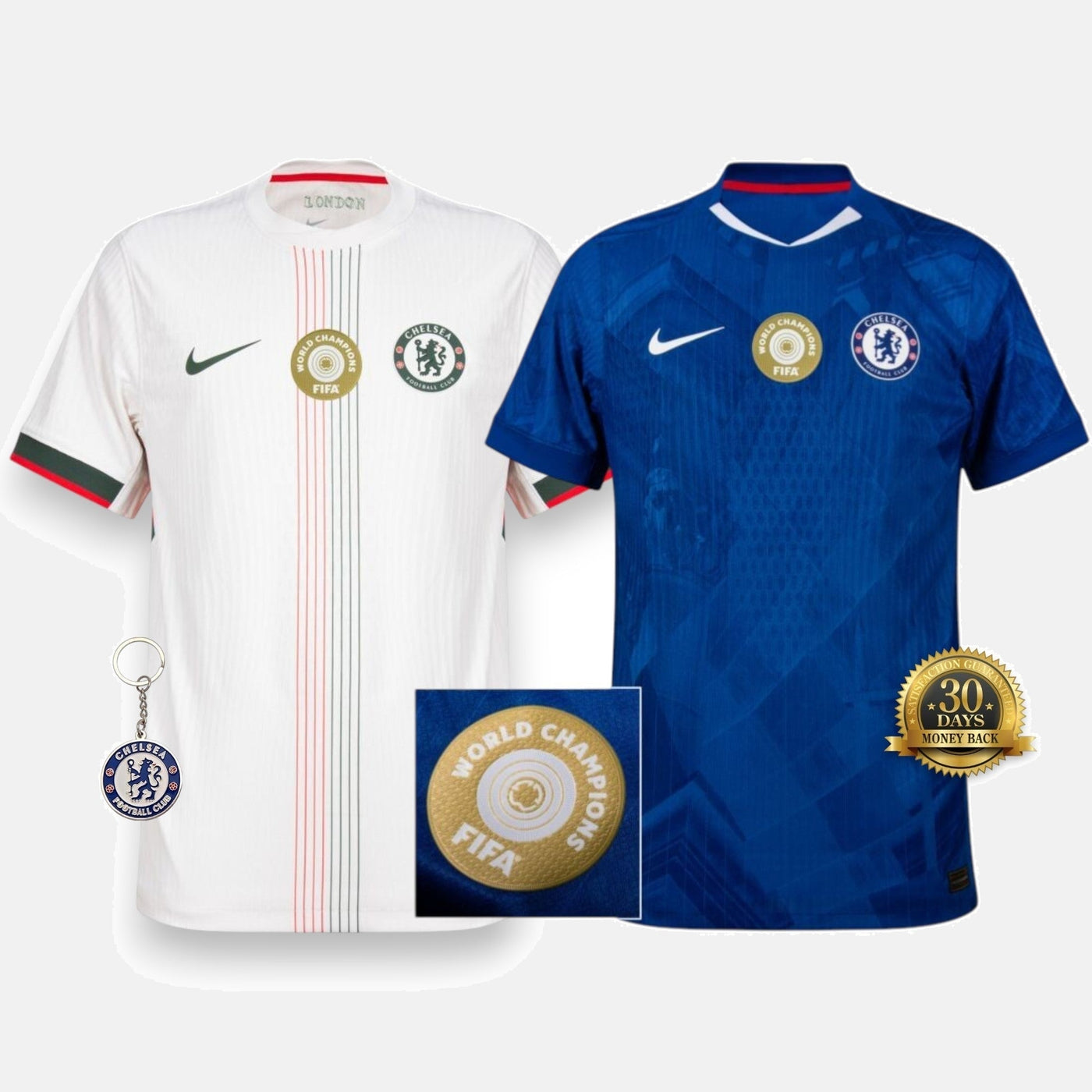 Combo Chelsea Home + Away Jerseys 2025/26 Jersey - World Champion Patch