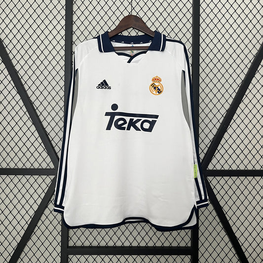 Real Madrid 2000/01 Home Retro Jersey - Long Sleeve