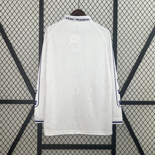 Real Madrid 1994/96 Home Retro Jersey - Long Sleeve