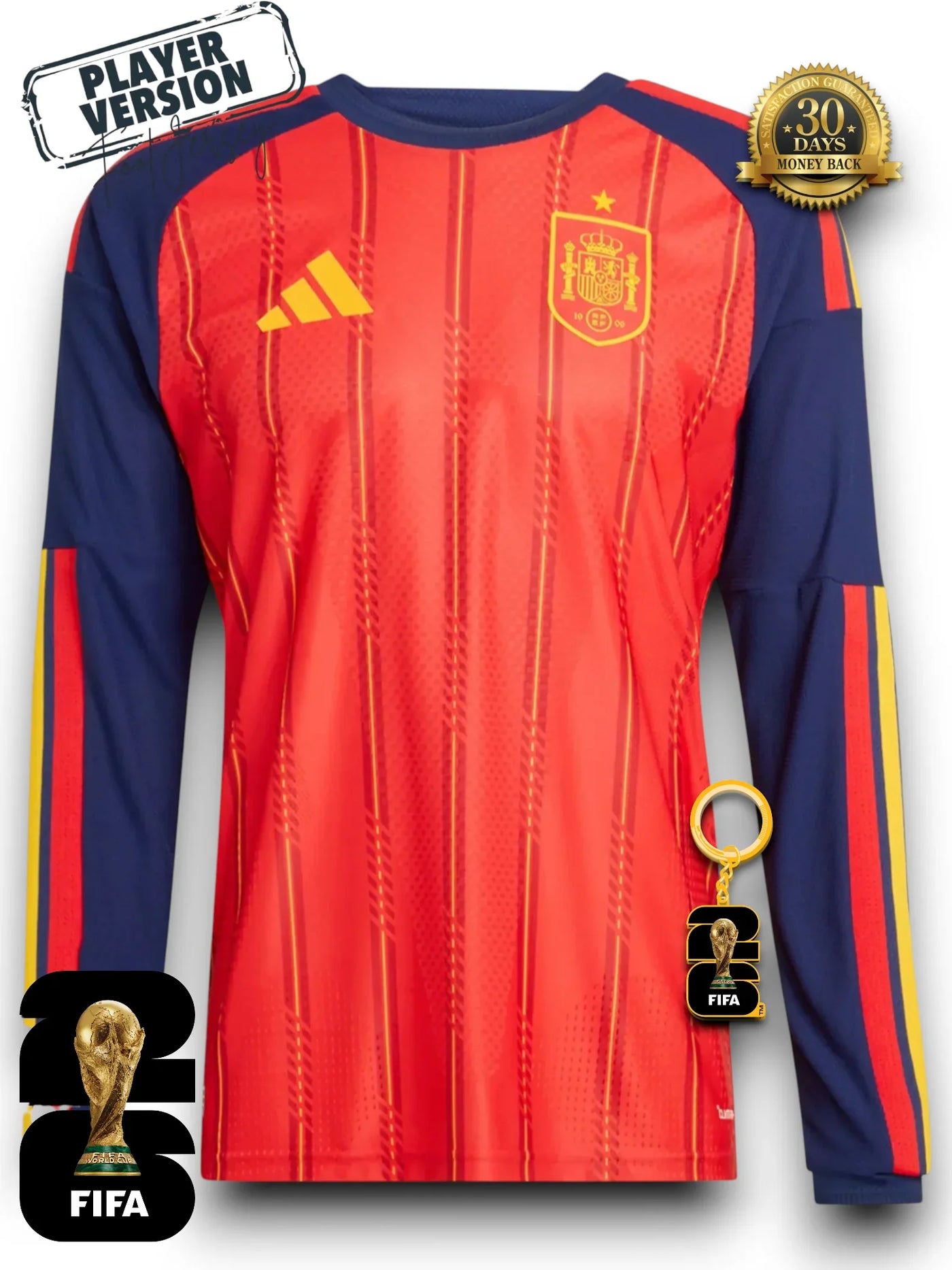 Spain World Cup 2026 Jersey - Player Version - Long Sleeve
