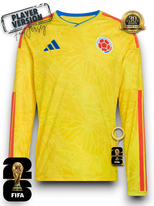 Colombia World Cup 2026 Jersey - Player Version - Long Sleeve