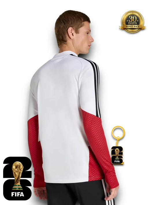 Germany World Cup 2026 Half-Zip Training Suit Set White Jersey