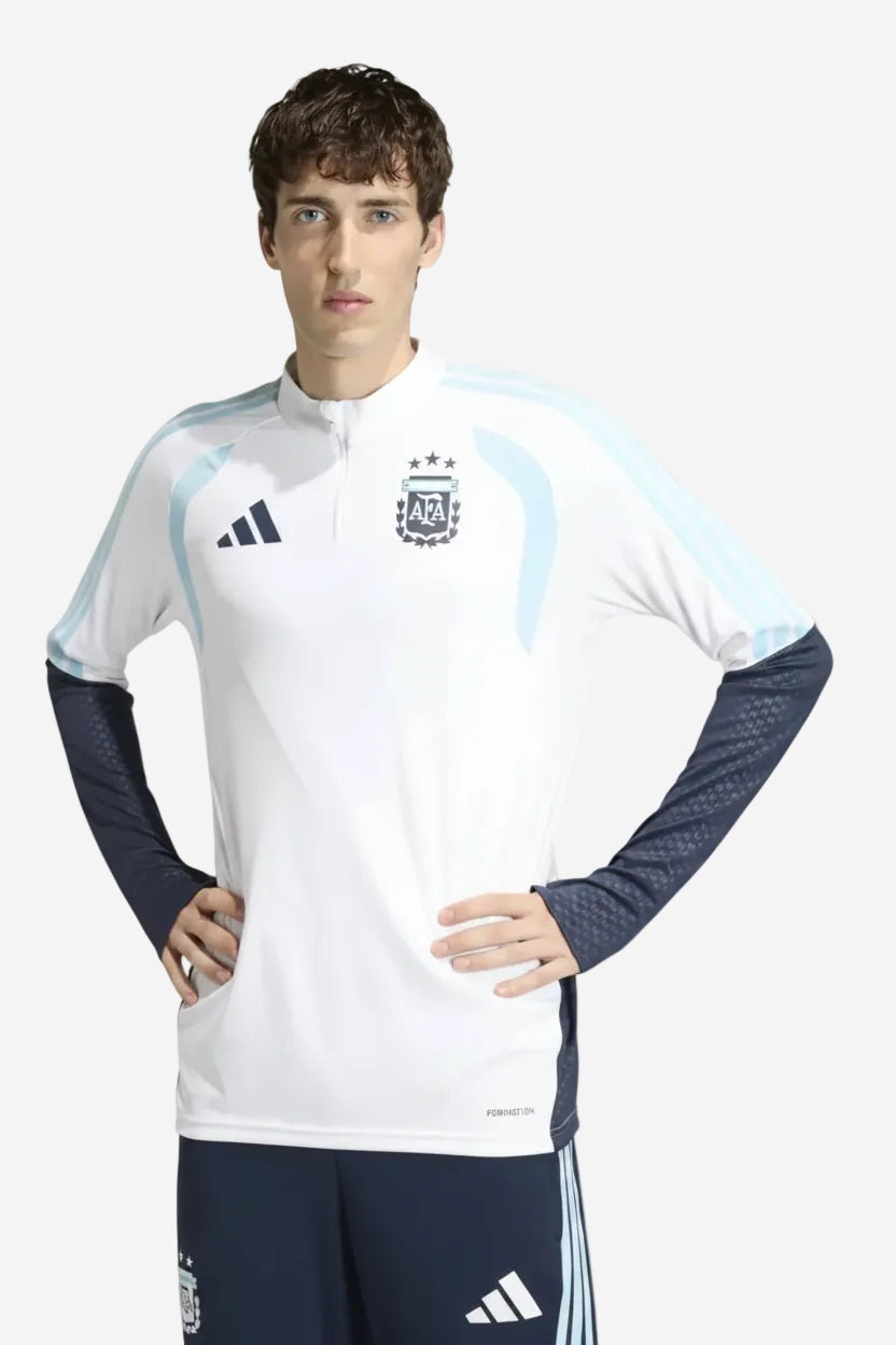 Conjunto de entrenamiento Argentina Mundial 2026 media cremallera - Camiseta blanca