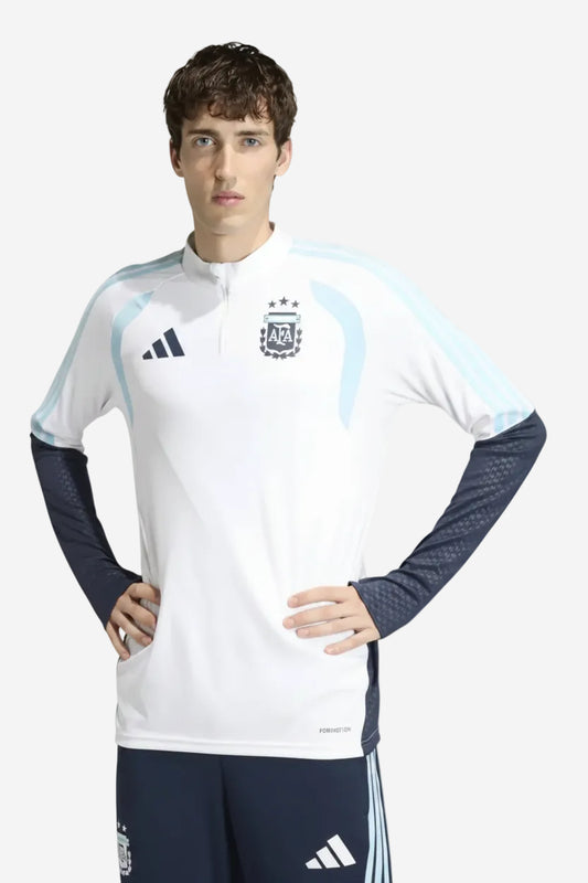 Argentina World Cup 2026 Half-Zip Training Suit Set White Jersey