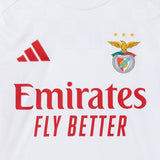 Benfica 2025/26 Away Kids Kit - White