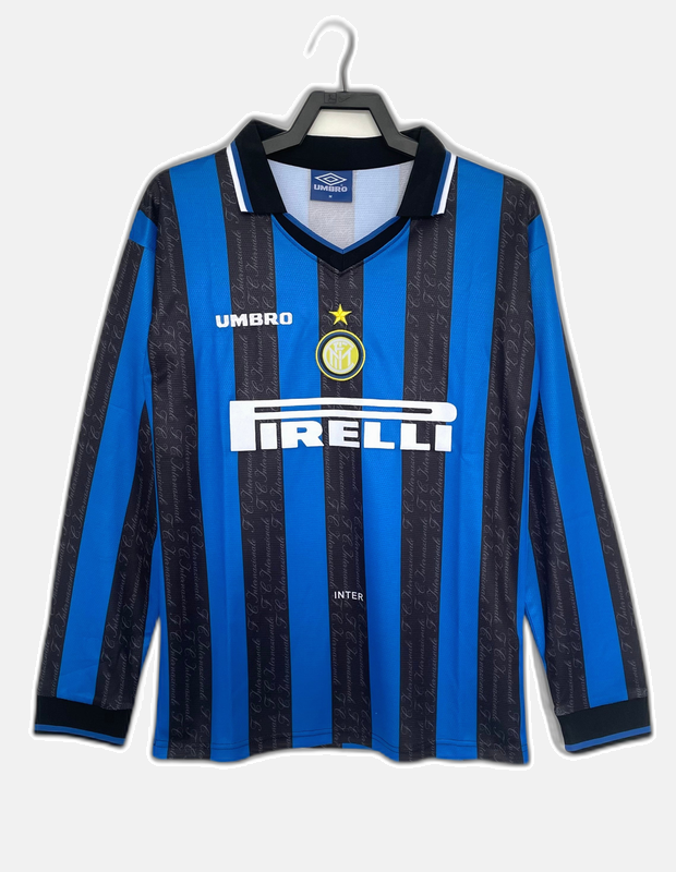 Inter Milan 1997/98 Home Jersey - Long Sleeve Retro Version