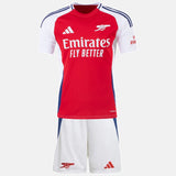 Arsenal 2024/25 Home Kids Kit Jersey - Red and White