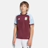 Aston Villa 2025/26 Home Kids Kit Jersey