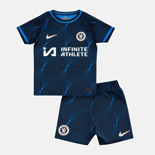 Chelsea 2023/24 Away Kids Kit Jersey - Blue