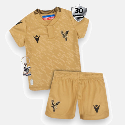 Kids Crystal Palace Away Eagle Gold Kit 2025/26 Jersey