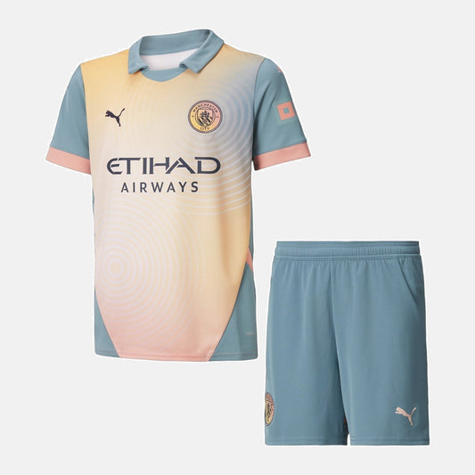 Kids Manchester City Fourth "Definitely City" Kit 2024/25 Jersey