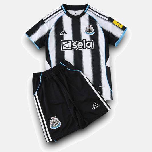 Newcastle United 2025/26 Home Kids Kit Jersey