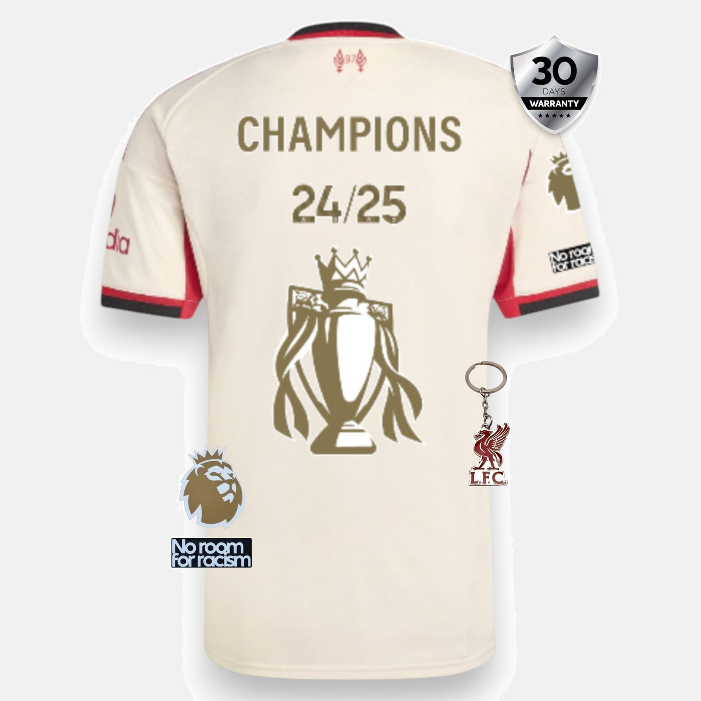Liverpool 2025/26 Away Jersey - CHAMPIONS 2024/25 & Gold Trophy