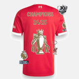 Liverpool 2025/26 Home Jersey - CHAMPIONS 2024/25 & Gold Trophy