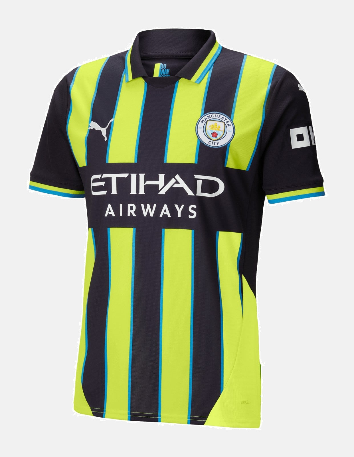Manchester City 2024/25 Away Jersey - Yellow and Black