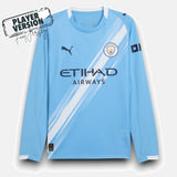 Manchester City Player 2025/26 Home Jersey Long Sleeve