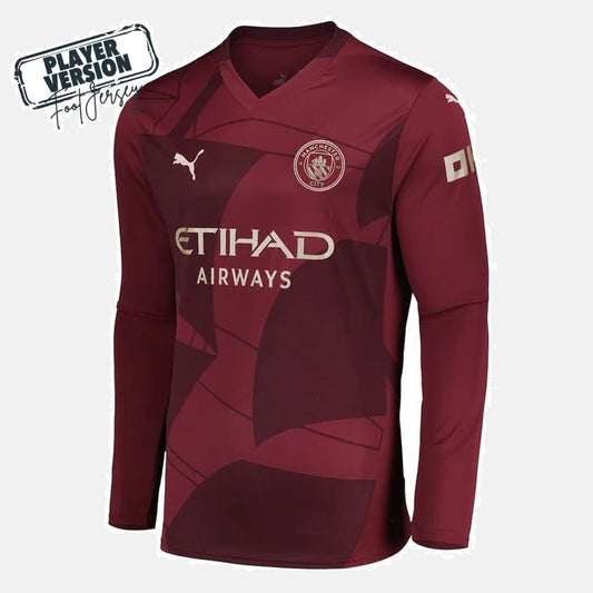 Manchester City Player 2024/25 Third Jersey Long Sleeve