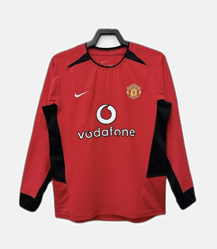 Manchester United 2002/04 Home Jersey - Long Sleeve Retro Version