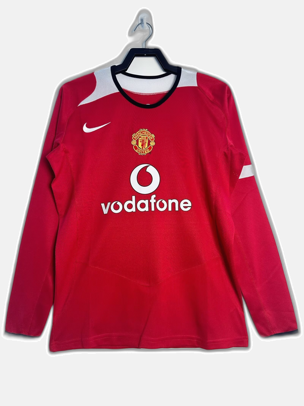 Manchester United 2005/06 Home Jersey - Long Sleeve Retro Version