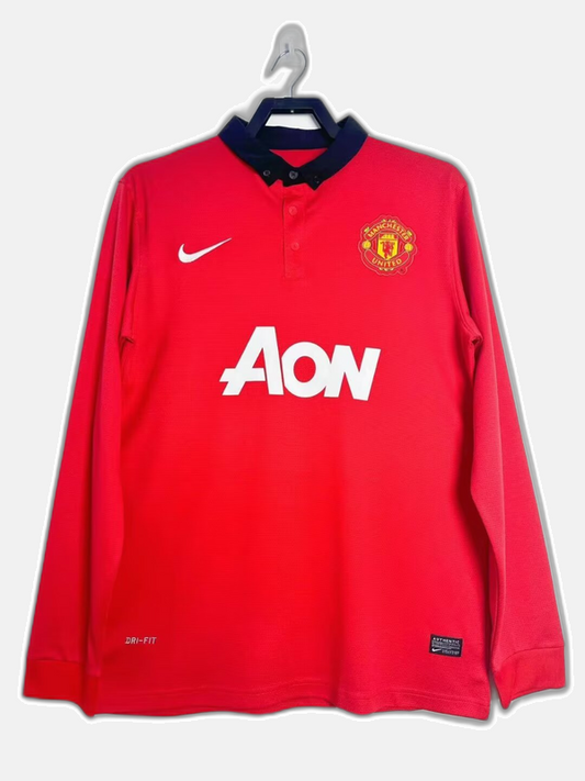 Manchester United 2013/14 Home Jersey - Long Sleeve Retro Version