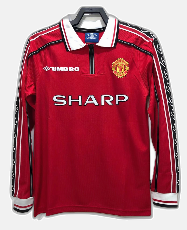 Manchester United 1998 Home Jersey - Long Sleeve Retro Version