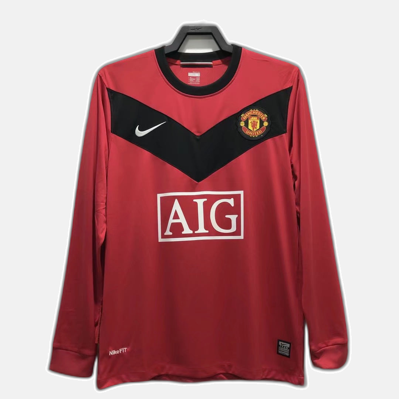 Manchester United 2010 Home Jersey - Long Sleeve Retro Version