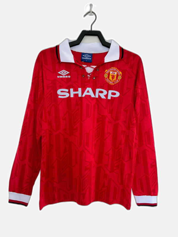 Manchester United 1992/94 Home Jersey - Long Sleeve Retro Version