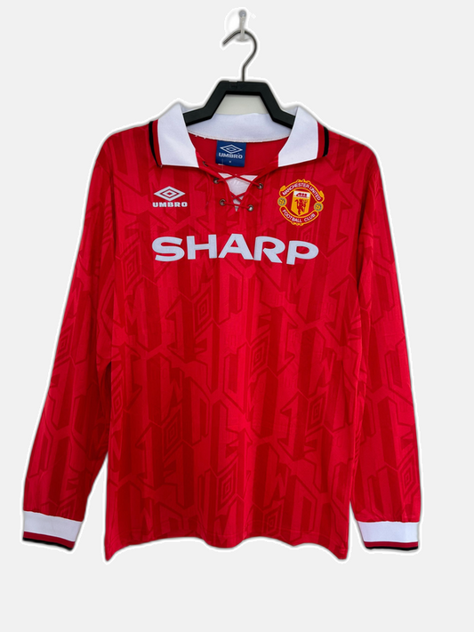 Manchester United 1992/94 Home Jersey - Long Sleeve Retro Version