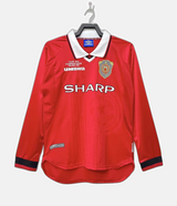 Manchester United 1999/00 Home Jersey - Long Sleeve Retro Version
