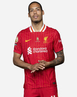 Liverpool 2024/25 Home Jersey - CHAMPIONS 25 & Gold Trophy