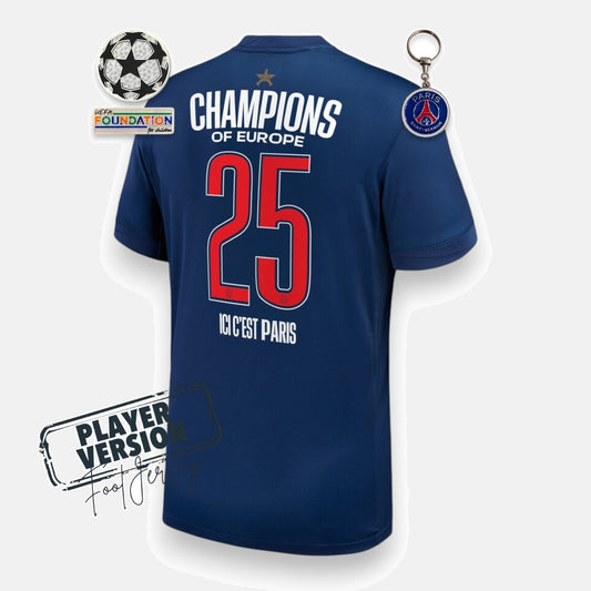 Paris Saint-Germain 2025 European Champions Jersey - Player Version - 1 Star