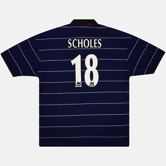 Manchester United 1999/00 Away Retro Jersey - Scholes #18