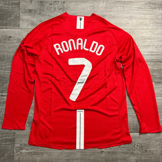 RONALDO #7 Manchester United 2007/08 Home Retro Jersey - Long Sleeve
